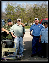 Volunteers Unloading
